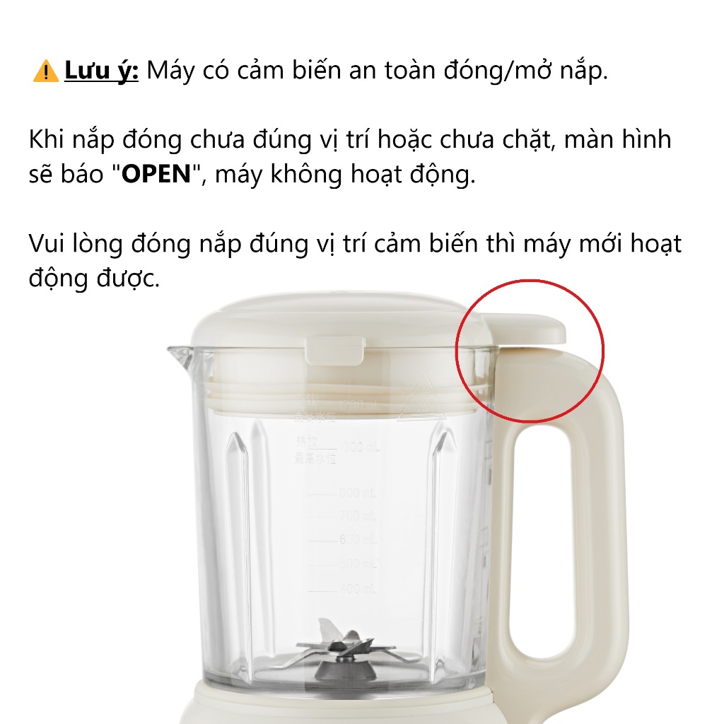 Máy nấu sữa hạt Joyoung JSM-135 | Dung tích 1.2L | Công suất 400W | BigBuy360 - bigbuy360.vn