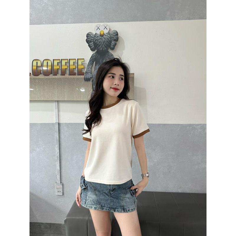 Áo Thun Nữ Babytee Hàng Thiết Kế Bigsize Cho Nữ (S-3XL) Cổ Tròn - Phối Tay ( Mã 1) | BigBuy360 - bigbuy360.vn