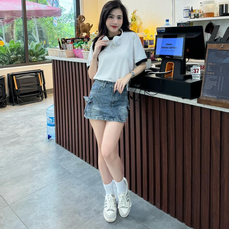 Áo Thun Nữ Babytee Hàng Thiết Kế Bigsize Cho Nữ (S-3XL) Cổ Tròn - Phối Tay ( Mã 1) | BigBuy360 - bigbuy360.vn