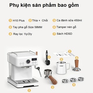 Máy pha cà phê Espresso chuyên nghiệp, thương hiệu Mỹ cao cấp HiBREW - H10 Plus