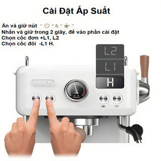Máy pha cà phê Espresso chuyên nghiệp, thương hiệu Mỹ cao cấp HiBREW - H10 Plus