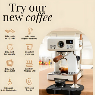 Máy pha cà phê Espresso chuyên nghiệp, thương hiệu Mỹ cao cấp HiBREW - H10 Plus