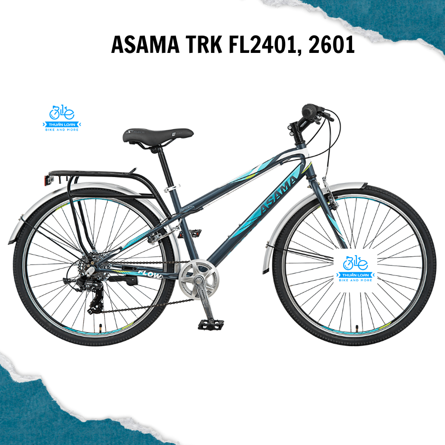Xe đạp thể thao ASAMA TRK FL2601 FL2401 size 24/26 inch. Tặng Kèm 3 Món Phụ Kiện Cao Cấp