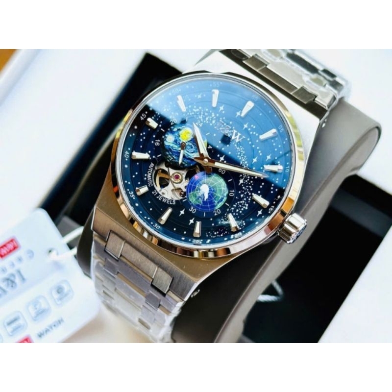 [Chính Hãng 100%] Đồng Hồ Nam Carnival IW 708G (708) 708G3 Máy Cơ (Automatic)Japan Siz 41 Mặt Xanh D