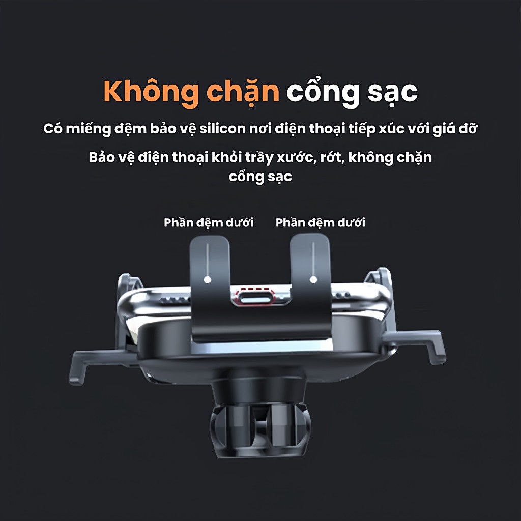 Giá Đỡ Điện Thoại Ô Tô, Giá Đỡ Khóa Tự Động Xoay 360 Độ, Kẹp Giữ Điện Thoại Gắn Taplo Xe Hơi | BigBuy360 - bigbuy360.vn