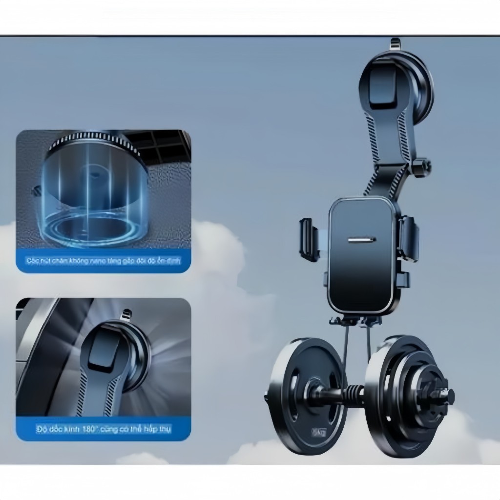 Giá Đỡ Điện Thoại Ô Tô, Giá Đỡ Khóa Tự Động Xoay 360 Độ, Kẹp Giữ Điện Thoại Gắn Taplo Xe Hơi | BigBuy360 - bigbuy360.vn