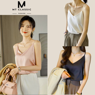 ( HỎA TỐC HCM) Áo 2 dây cao cấp, áo vải lụa latin cao cấp mặc kèm blazer, chất vải mềm mịn, không nhăn - MT CLASSIC