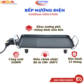 Bếp nướng điện Goldsun GEG3700, chống dính siêu bền, công suất 2000w, rơ le tự ngắt quá nhiệt, bảo hành 12 tháng