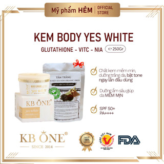 Kem Body Yes White Dưỡng Trắng Ngày & Đêm ( Kèm Tắm Trắng Cafe 100g )