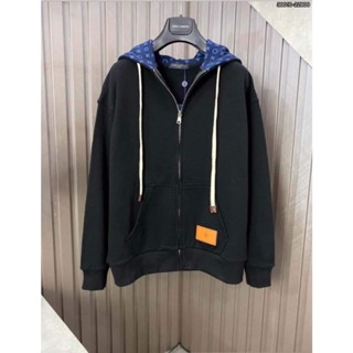 Áo Hoodie Zip Nam Nữ Họa tiết LV monogram Mũ Vân Xanh Sắc Nét Chất Liệu Nỉ Bông Trần Cao Cáp Dày Dặn - Áo Hoodie Nỉ Hot