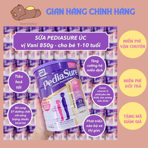[NHẬP KHẨU CHÍNH HÃNG date T5/2026 ] Sữa PediaSure Úc 850g Mẫu mới (1 - 10 tuổi) CÓ TEM