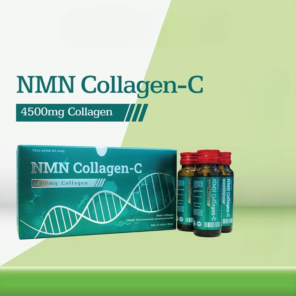 Nước uống NMN COLLAGEN C Nature Pharma gấp đôi Collagen làm chậm quá trình lão hóa da