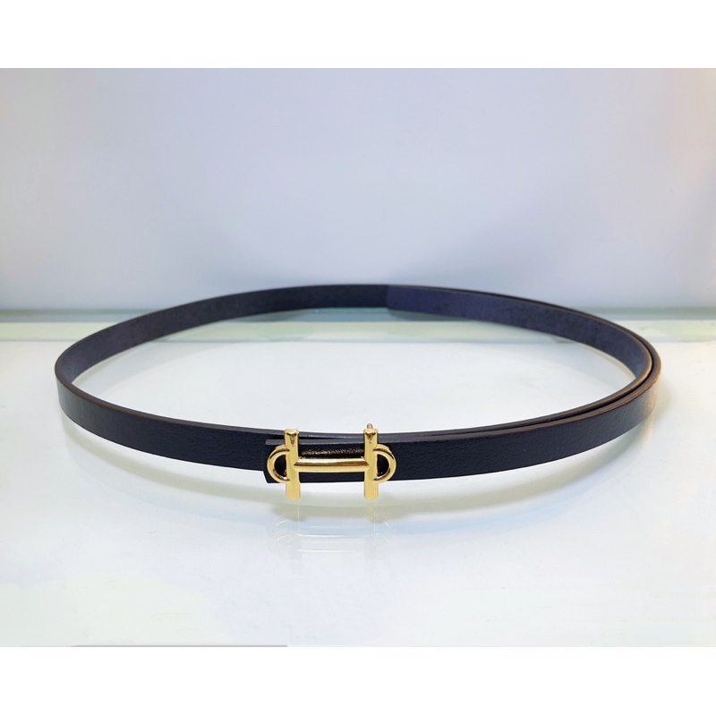 Thắt Lưng + đai Áo , Váy bản Nhỏ  1.5cm da Thật Mặt H