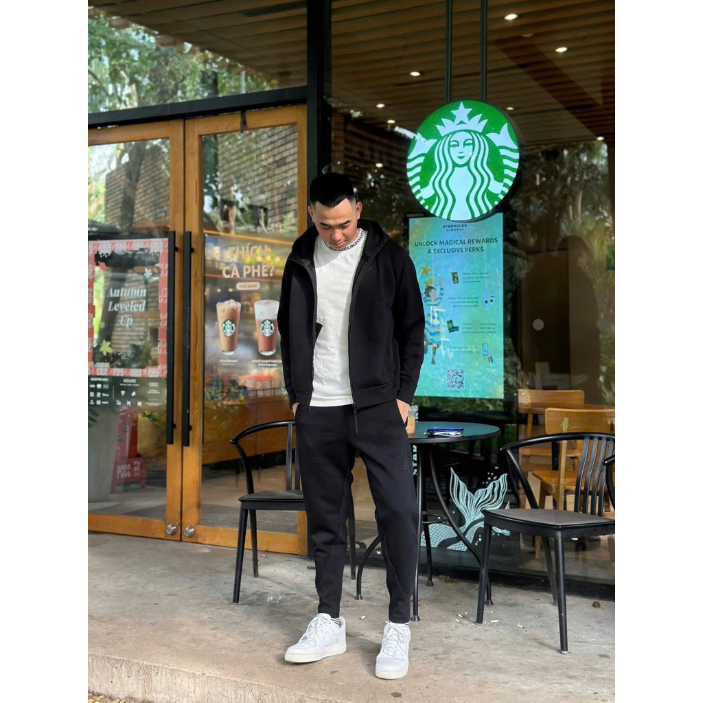 bộ thể thao nam mùa thu đông có mũ chất nỉ ADDIDAS màu đen họa tiết,đồ thể thao nam thoáng khí siêu nhẹ cao cấp