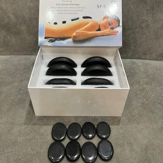 Đá Nóng SPA Massage Đá Núi Lửa size đá tròn 8x8cm - VASS BEAUTY & SPA