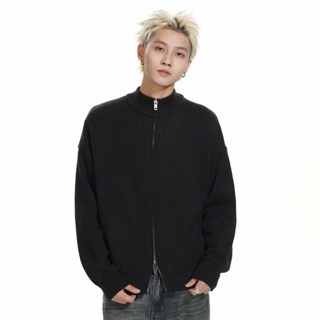 Áo khoác len nam nữ cổ cao 3cm full zip Mfy201 Deer 6 màu đen, kem, nâu