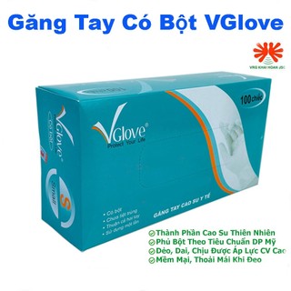 Găng Tay Y Tế Có Bột VGlove Hộp 50 Đôi