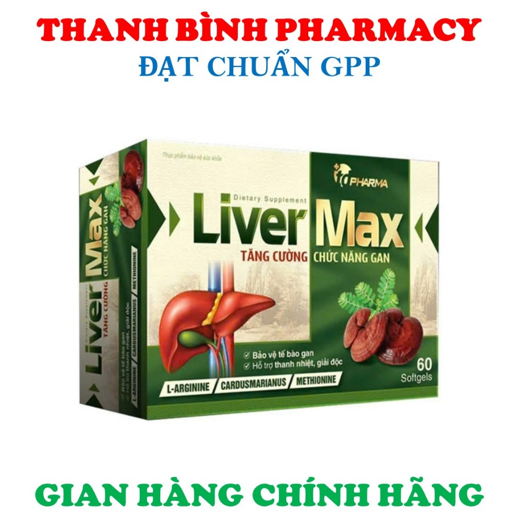 LIVER MAX - HỖ TRỢ TĂNG CƯỜNG CHỨC NĂNG GAN - BẢO VỆ TẾ BÀO GAN - THANH NHIỆT GIẢI ĐỘC-TPCN