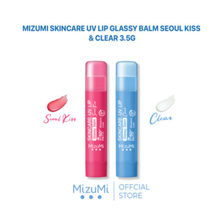 Bộ Đôi Son Dưỡng Môi và Mặt Nạ Môi Chống Nắng MizuMi Skincare UV Lip Glassy Balm 3.5g & Glassy Mask 8ml