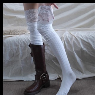 Tất bốt Jk ren cổ cao qua đầu gối phong cách Lolita nữ sinh Nhật Bản TB89