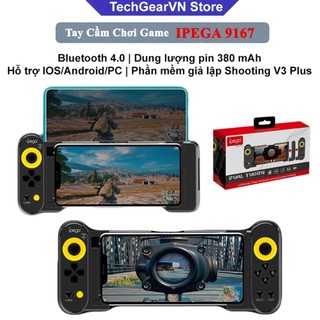 Tay cầm chơi game Bluetooh cho điện thoại IPEGA 9167,Liên quân, Freefire,Fifa,COD,Pes