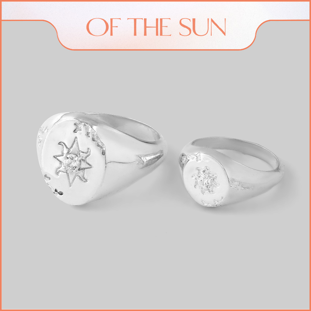 Nhẫn Đôi Nam Nữ Bạc S925 Of The Sun Small Light - Big Sun Ofthesun