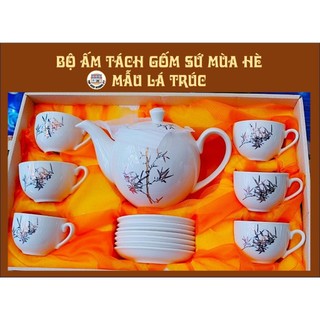 BỘ ẤM CHÉN PHA TRÀ MÙA HÈ  - GỐM SỨ CAO CẤP
