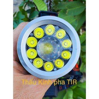 đèn pin đội đầu PLD 10 led tỏa + 1 led gom thấu kính TiR thế hệ mới vừa xa vừa tỏa