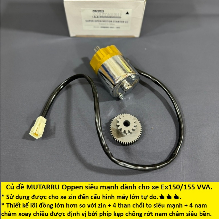 Củ đề Open MUTARRU siêu mạnh bền dành cho xe Ex150