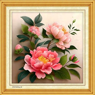 TRANH THÊU HOA MẪU ĐƠN MẪU MỚI 4705-50x50cm