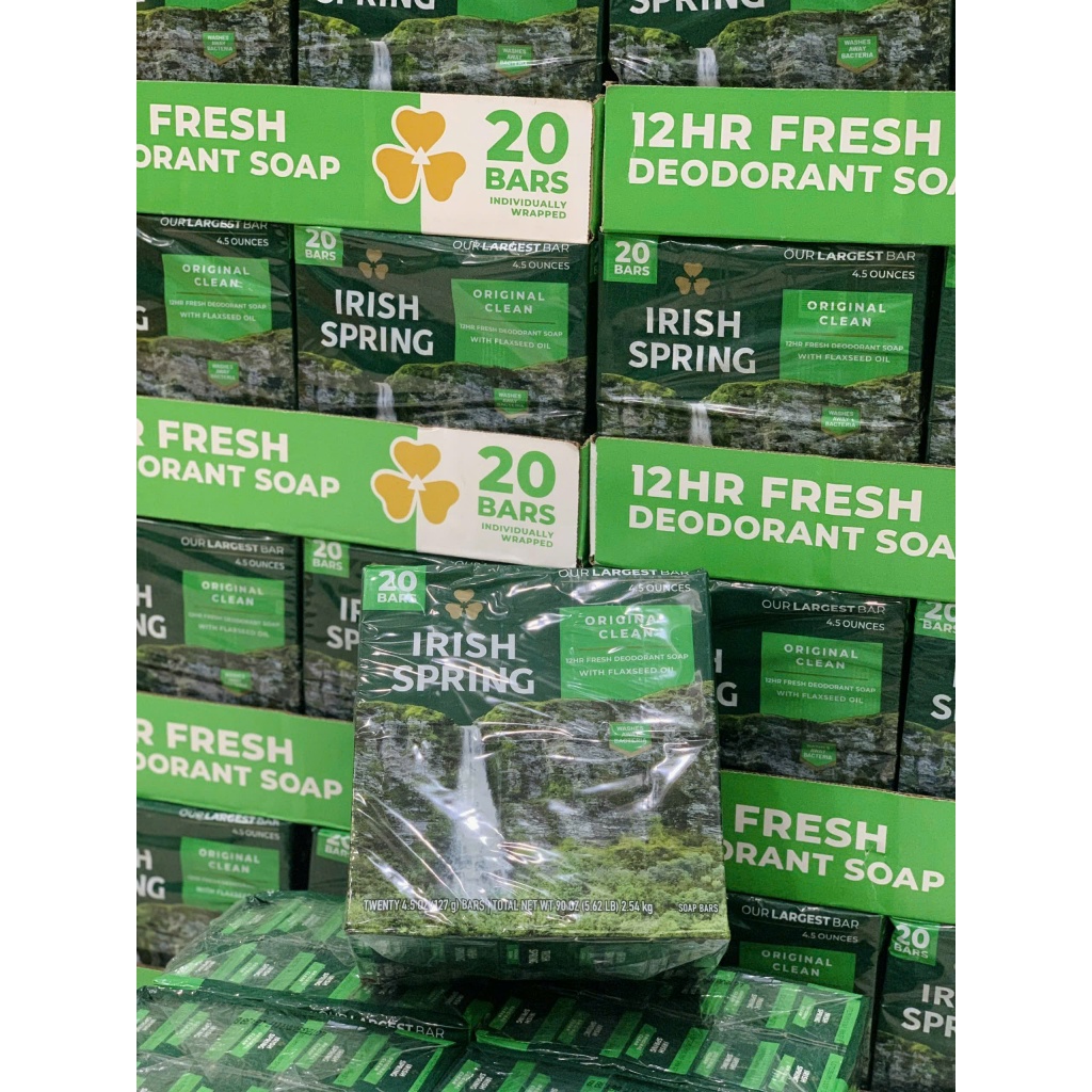 Xà bông cục Irish Spring Feel Clean And Fresh lốc 20 cục