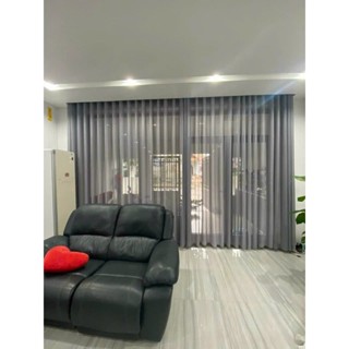 Rèm voan ghi đậm ,ghi xám đẹp mềm mại ,sang trọng dùng trang trí rèm cửa ,rèm spa cần tầm nhìn mờ mờ