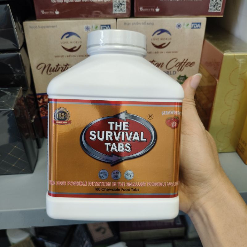 [ Chai 180 viên ] Thực phẩm sinh tồn The Survival Tabs cung cấp đầy đủ vitamin và khoáng chất