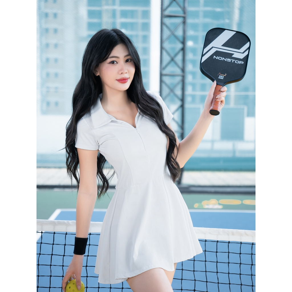 Váy tennis thể thao nữ Fitme GOC pickleball tặng kèm quần bảo hộ chất liệu thun co giãn thoáng khí DTNN01 | BigBuy360 - bigbuy360.vn