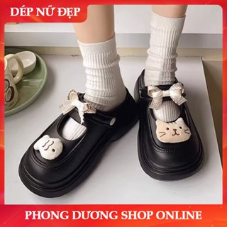Dép nữ, Giày búp bê  Mary Jane, sticker mèo cá dễ thương, Dép bánh mì cute Dép Crocs