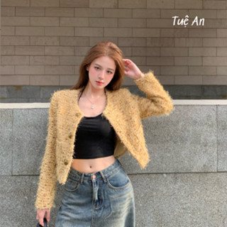 Áo khoác dạ tay dài dáng ngắn cổ tròn sang trọng hàng CAO CẤP Q.C [Mã TA020]