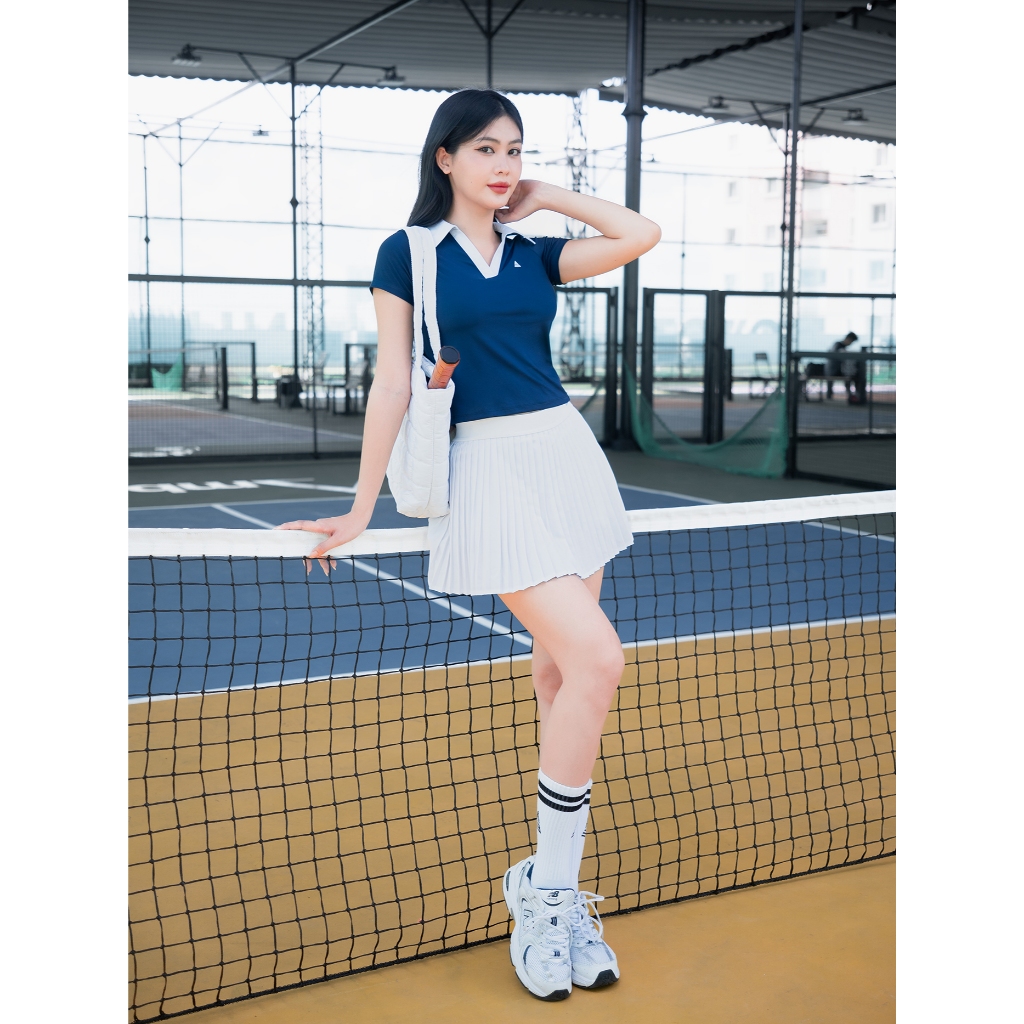 Áo polo thể thao nữ Fitme GOC phối cổ chất liệu co giãn chơi pickleball cầu lông, tennis ABPL01 | BigBuy360 - bigbuy360.vn