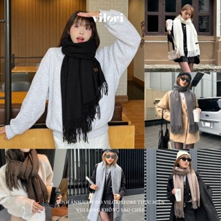 (Hàng loại 1) Khăn quàng cổ nữ nam len Cashmere nhiều màu trơn basic bản to dài dày ấm viloristore