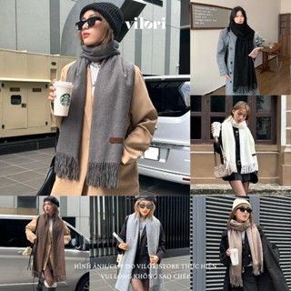(Hàng loại 1) Khăn choàng cổ nữ nam khăn quàng cổ unisex len cashmere giữ ấm mùa đông phong cách hàn quốc viloristore