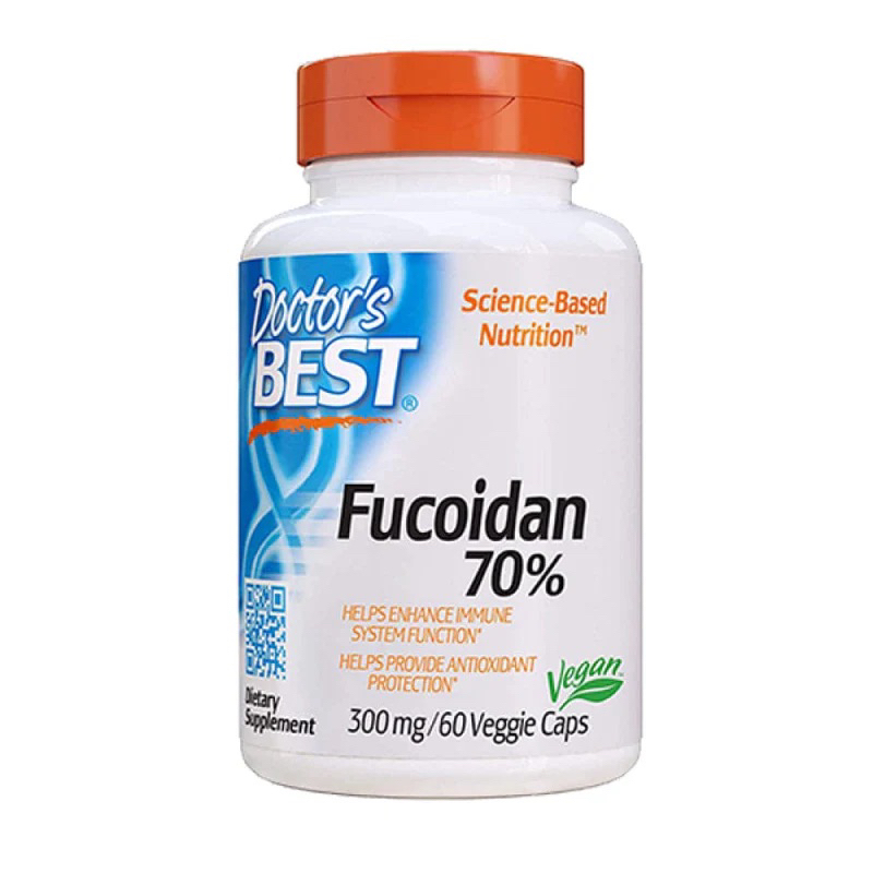 Doctor's Best Fucoidan 70% 300mg viên uống tăng cường sức khỏe, ngừa ung thư 60 viên