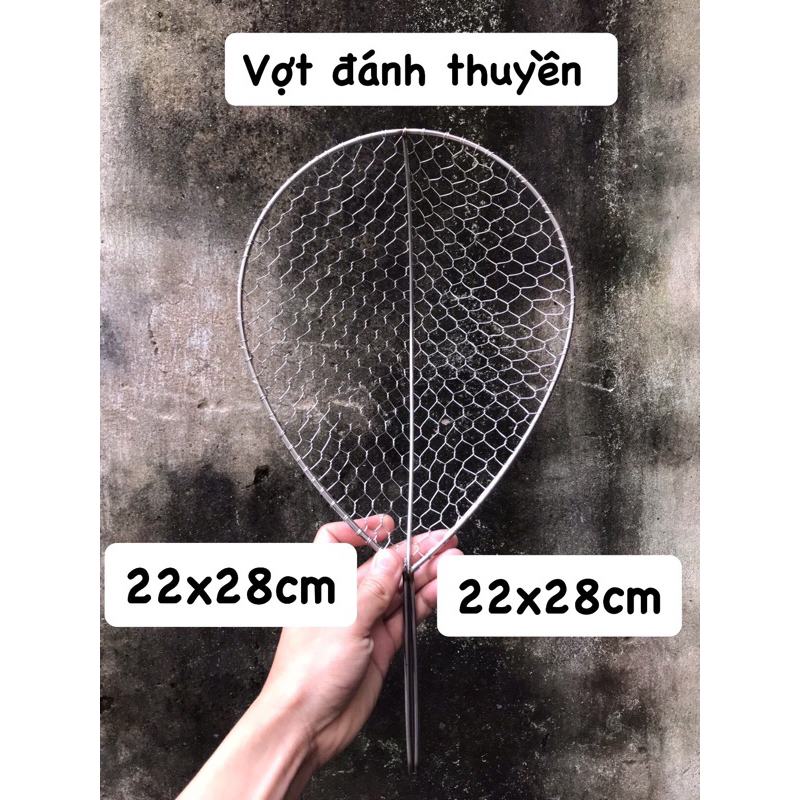 1 chiếc vợt cá inox 22x28cm.