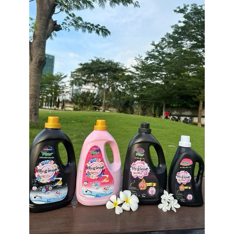 COMBO 2 CAN NƯỚC XẢ VẢI VÀ NƯỚC GIẶT ĐẬM ĐẶC HYGIENC plus việt nam CAN 2 lít Siêu tiết kiệm Lưu hươn