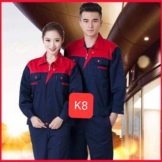  Bộ quần áo lao động có khoá kéo có túi sườn chất kaki đẹp dày dặn hiều màu phù hợp với mọi đối tượng 