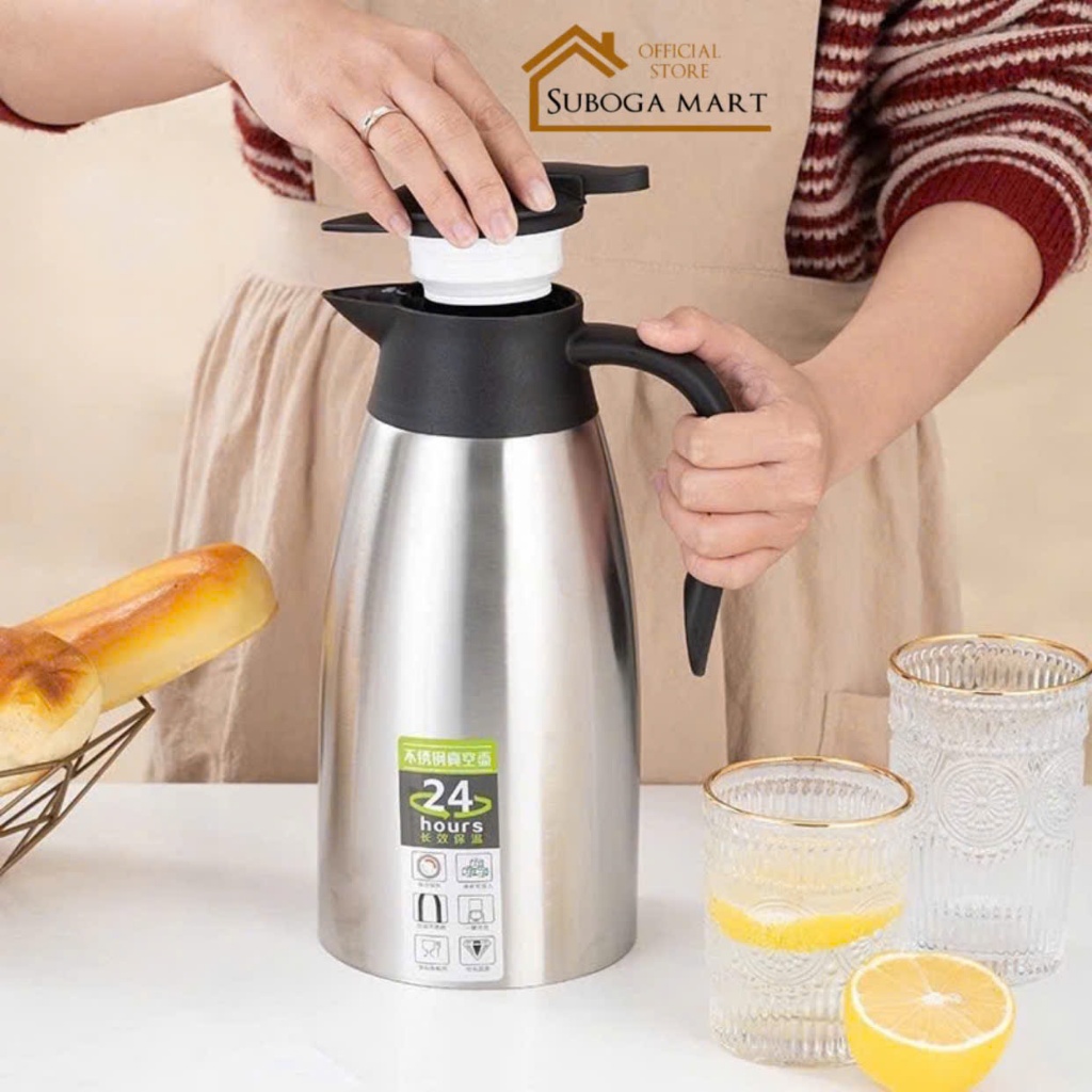 BÌNH Ủ INOX 304 DUNG TÍCH 2 LÍT GIỮ NHIỆT 24H, BÌNH NƯỚC GIỮ NHIỆT 2 LÍT INOX 304 EUROPAN, BÌNH Ủ TR