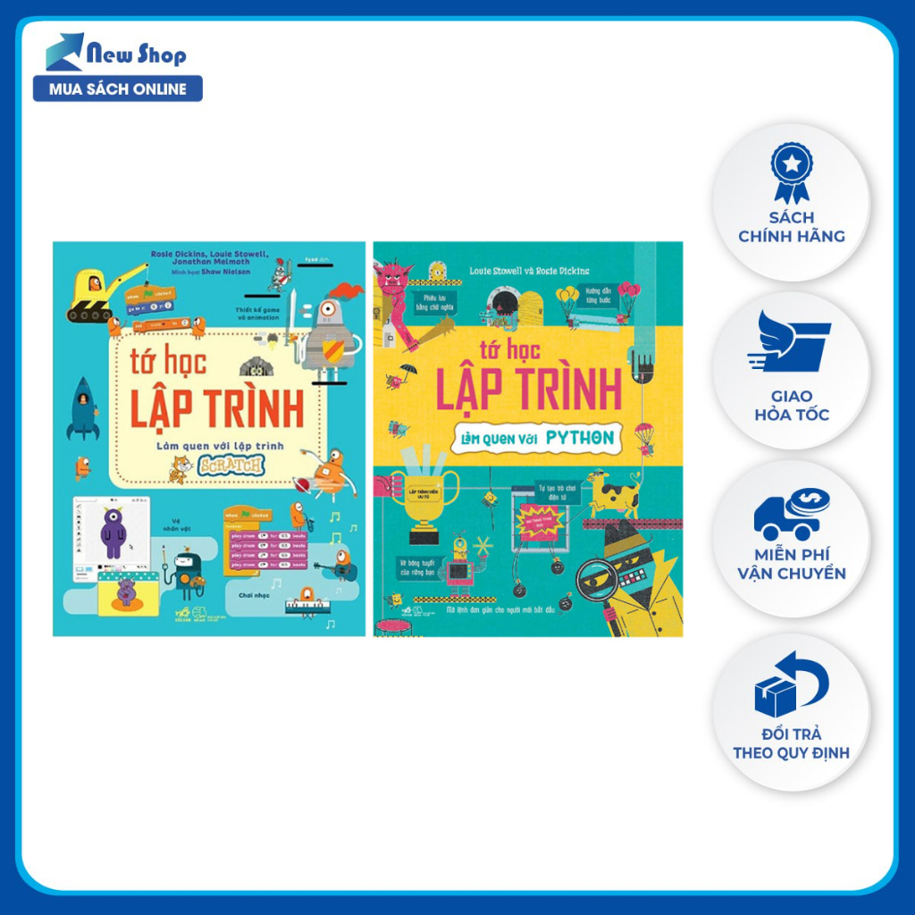 Sách - Tớ Học Lập Trình - Làm Quen Với Python + Lập Trình Scratch - NN