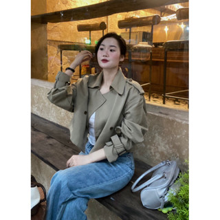 @bykochic | Áo khoác mangto dáng lửng 2 lớp Hàng Quảng Châu (ảnh thật)