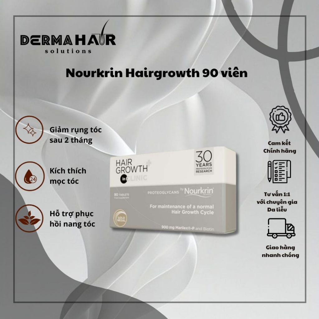 Nourkrin viên uống hỗ trợ điều trị rụng tóc từ Đan Mạch bổ trợ proteoglycan