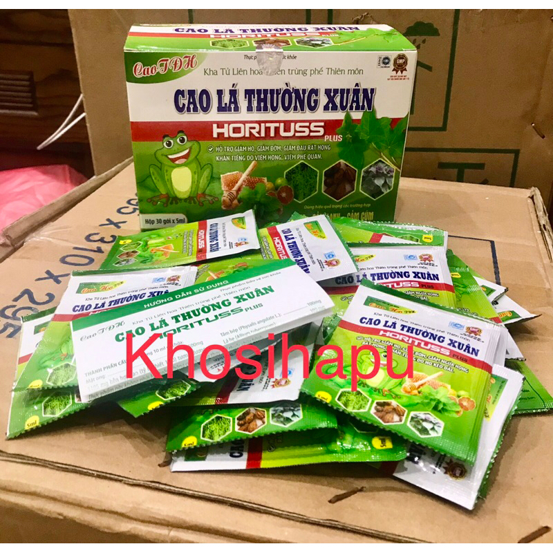 20 gói siro ho Cao ho cao lá thường xuân tỏi đen mật ong Quất Horituss giảm ho, viêm họng, giảm đờm, hết khò khè