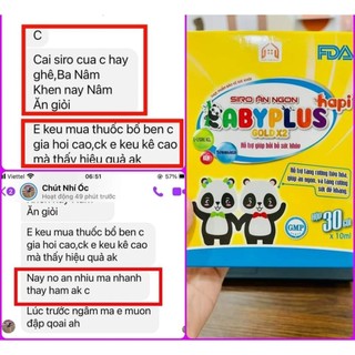[MUA 1 TẶNG 1] Siro Ăn Ngon Babyplus Hapi hộp 30 gói- Hỗ Trợ Bé Ăn Ngoan, Ngủ Ngoan, Tiêu Hoá Tốt