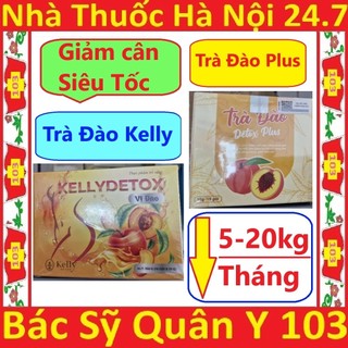 [LẺ 1 GÓI] trà đào detox giảm cân chính hãng kelly detox [Pro New Plus Gold Date mới]